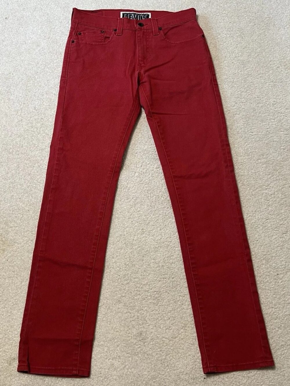 Levi's 511 Red Skinny Jeans Men's 32x32